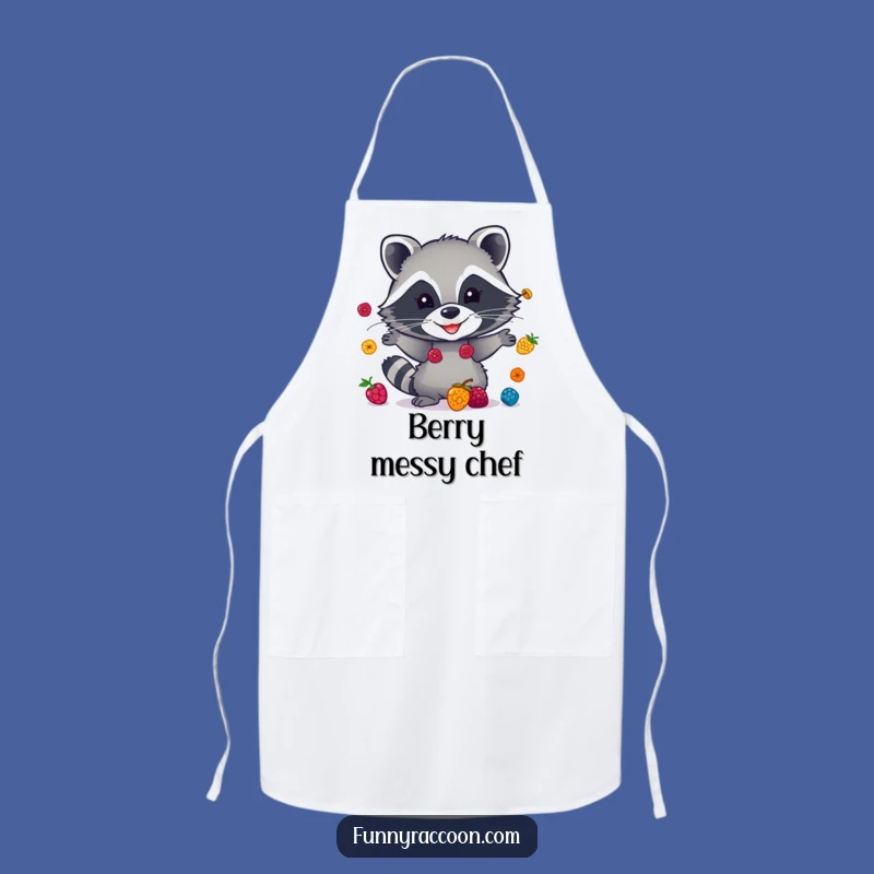 Funny Raccoon Apron for Berry Cooking - Hilarious Kitchen & Gift