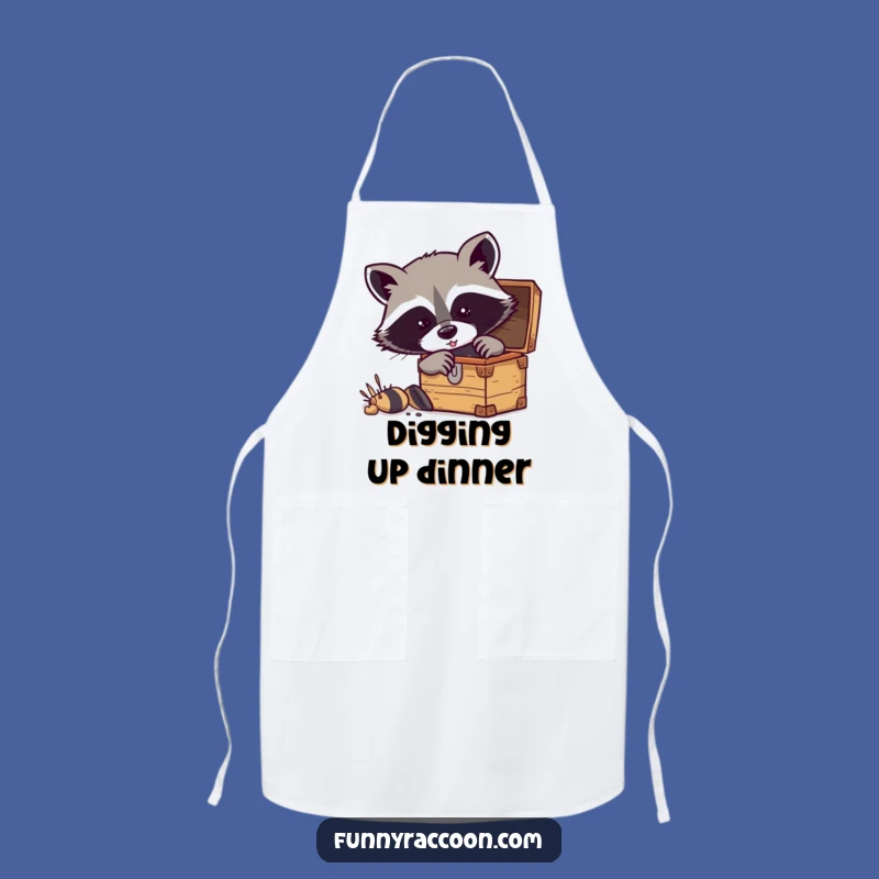 Funny Treasure Raccoon Apron - Hilarious Explorer Style for the Kitchen