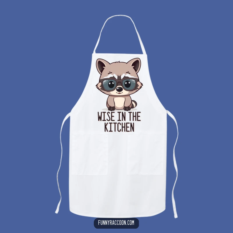 Funny Raccoon Glasses Apron: Hilarious Chef's Specs, Perfect Kitchen Gift
