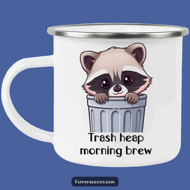 Rustic Funny Kawaii Raccoon Trash Camping Mug: Adventure with Adorable Critter Charm