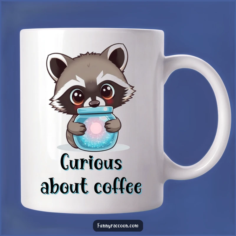 Funny Curious Raccoon Mug - Enchanting and Hilarious Treat for Animal Lovers