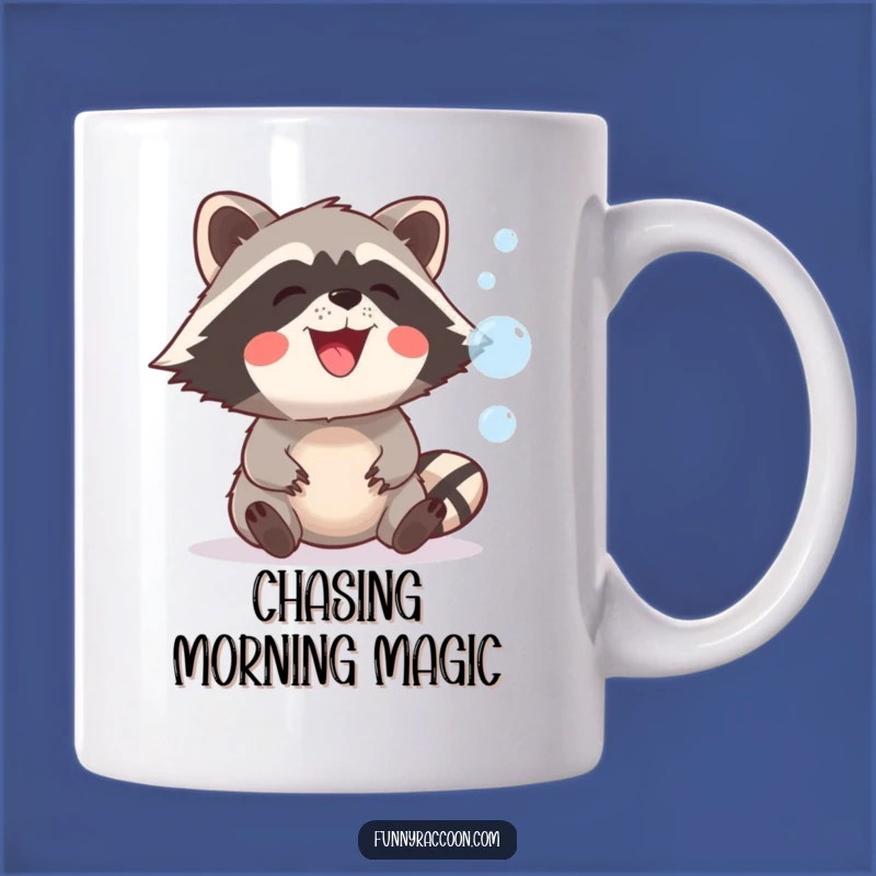 Funny Raccoon Bubble Catcher Mug: Playful Grin, Hilarious Design, Perfect Gift