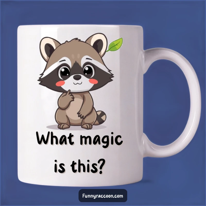 Funny Raccoon Leaf Wonder Mug: A Hilarious Gift for Nature Enthusiasts