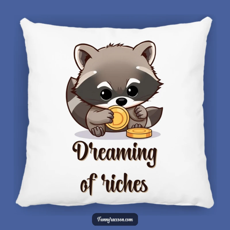 Soft Funny Raccoon Coin Pillow - Cozy Stealthy Critter Cushion Gift
