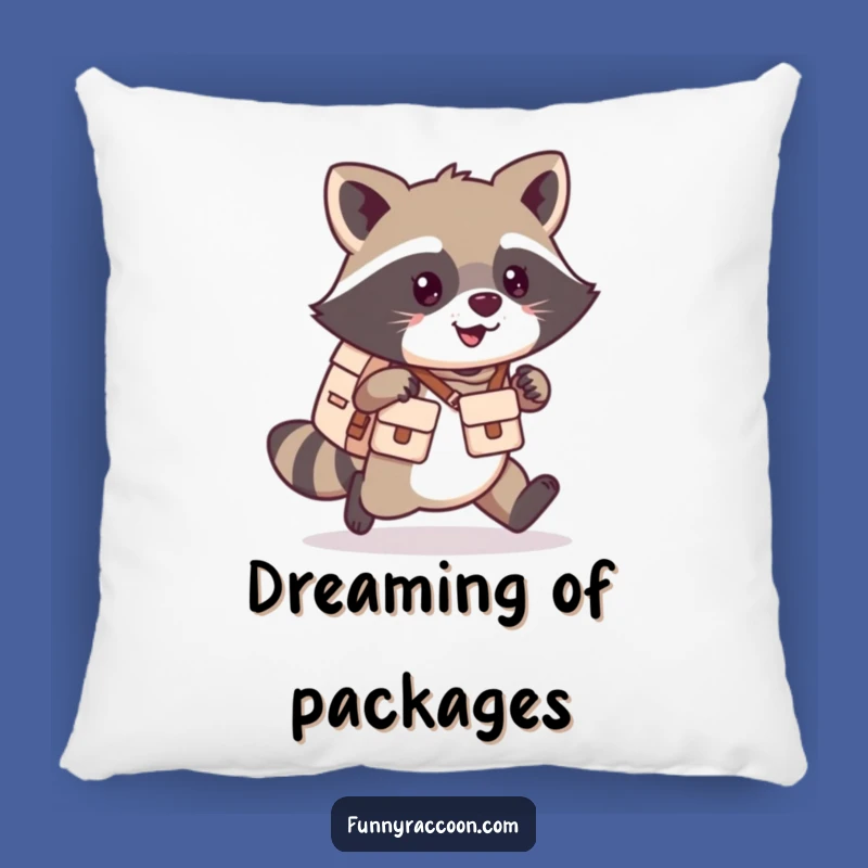 Funny Kawaii Raccoon Pillow - Soft and Hilarious Decor for Animal Lovers