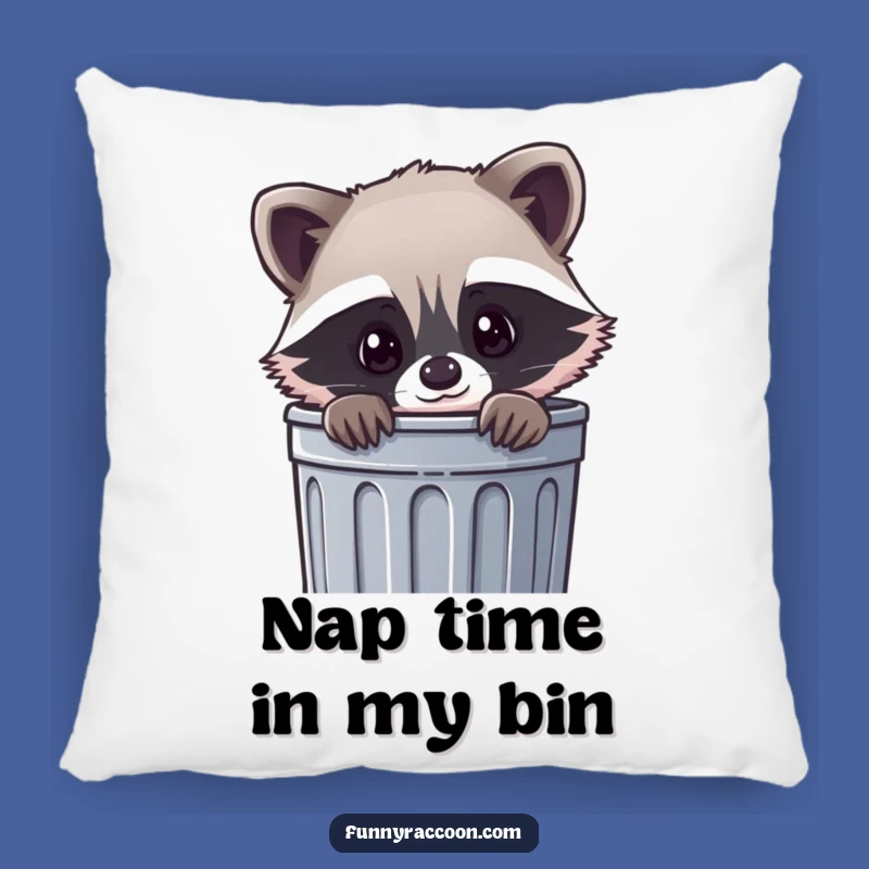 Cozy Funny Kawaii Raccoon Trash Pillow: Cuddle Up with Adorable Critter Comfort