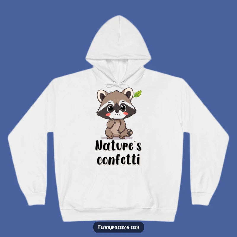 Funny Raccoon Leaf Admirer Hoodie: Cozy Comfort for Curious Souls