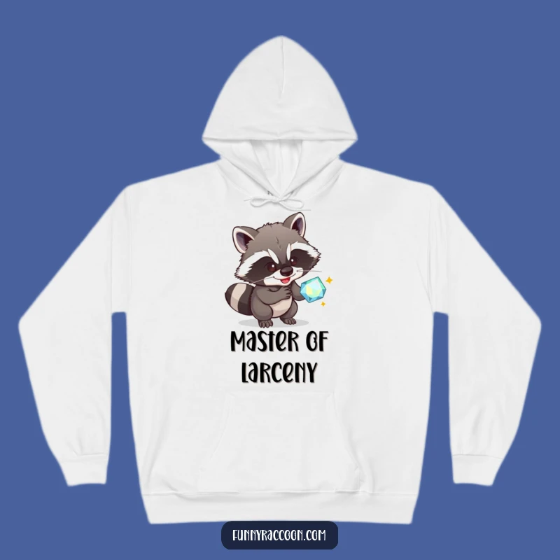 Funny Raccoon Gem Thief Hoodie: Cozy and Hilarious Gift for Cunning Souls