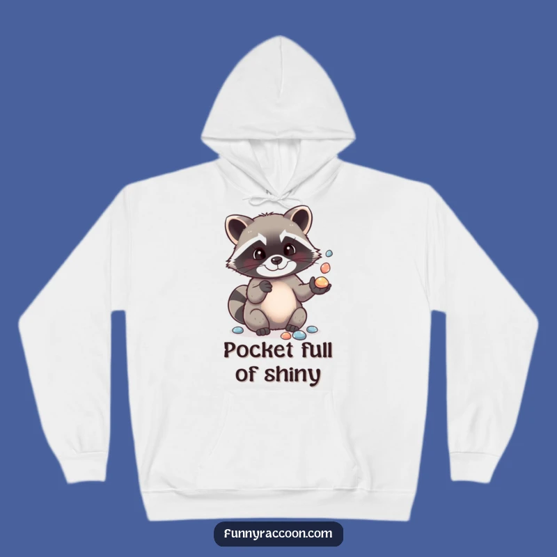 Cozy Funny Raccoon Pebble Juggling Hoodie: Warm & Hilarious Winter Wear