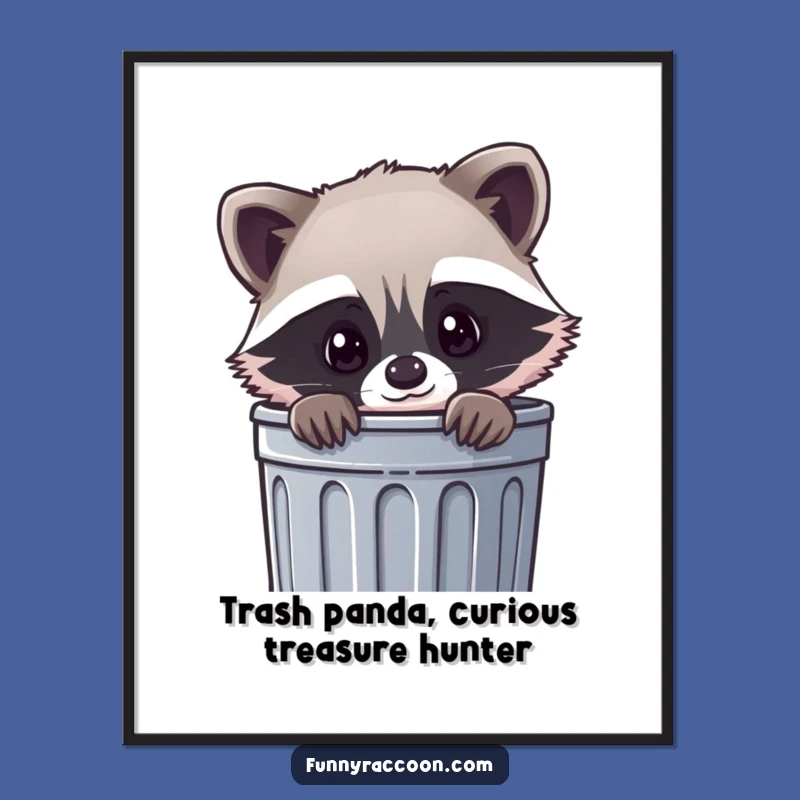 Kawaii Raccoon Art: Free Printable Cute Decor for a Quirky, Charming Space!