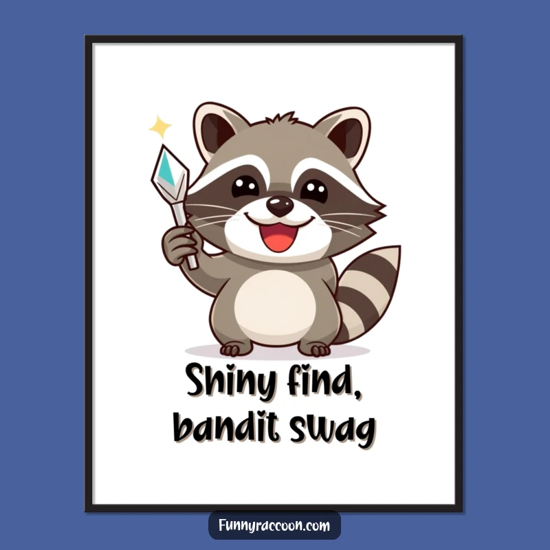 Triumphant Raccoon Art: Free Printable Quirky Decor for a Sparkling, Fun Space!