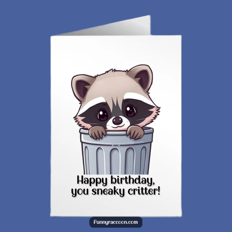 Kawaii Raccoon Birthday Card: Free Printable Peek-a-Boo Fun for a Delightful Celebration!