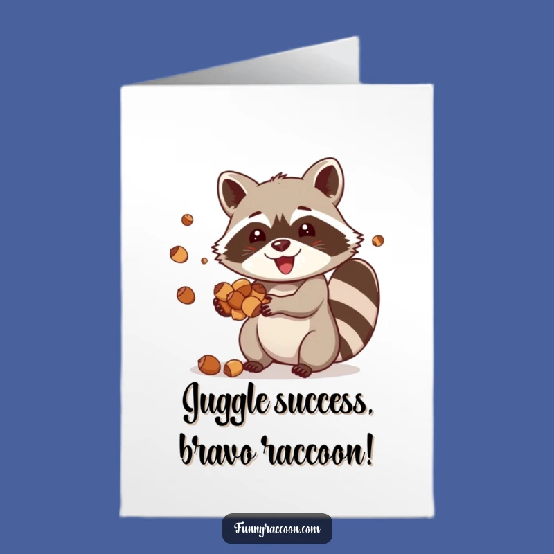 Free Printable Raccoon Card: Hilarious Congrats for a Skillful, Joyful Achievement!