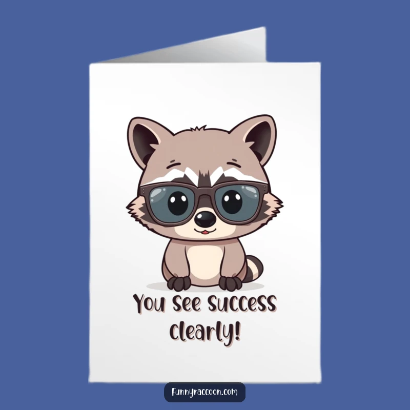 Free Printable Raccoon Glasses Congrats Card - Humorous Downloadable