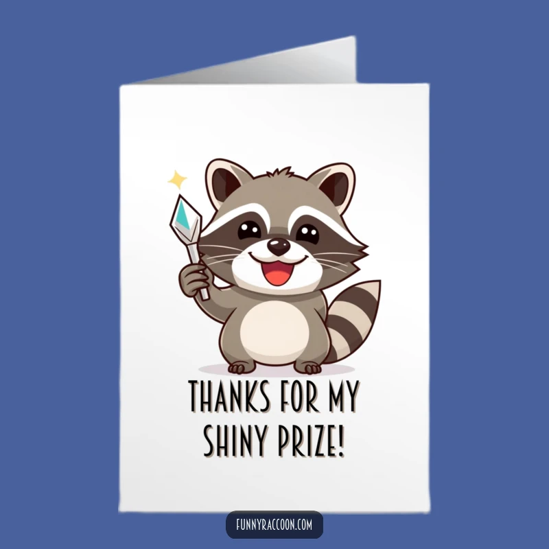 Shiny Raccoon Thanks: Free Printable Card for a Triumphant, Funny Gratitude!