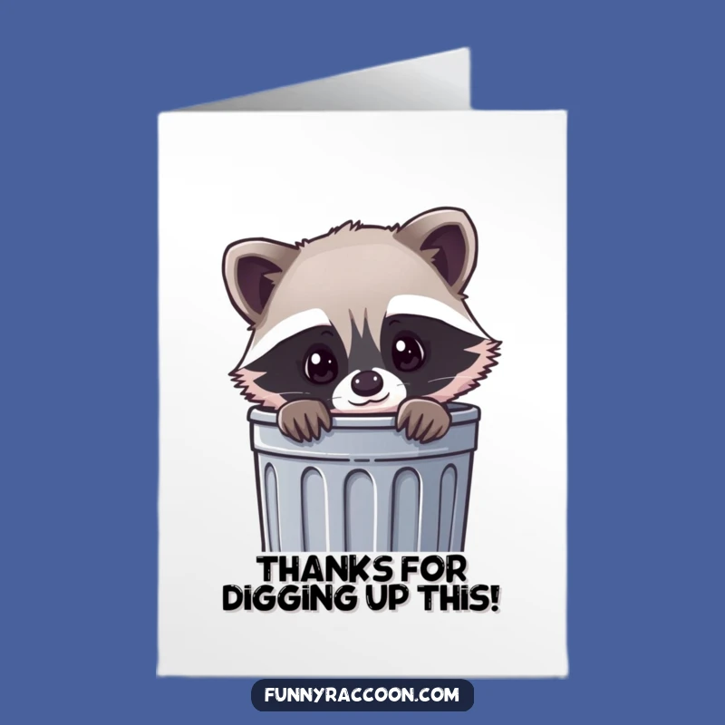 Kawaii Raccoon Thanks: Free Printable Cute Card for a Heartfelt, Funny Thank You!