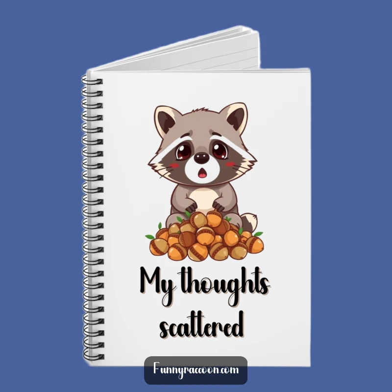 Funny Raccoon Acorn Drop Notebook - Hilarious Journal & Gift