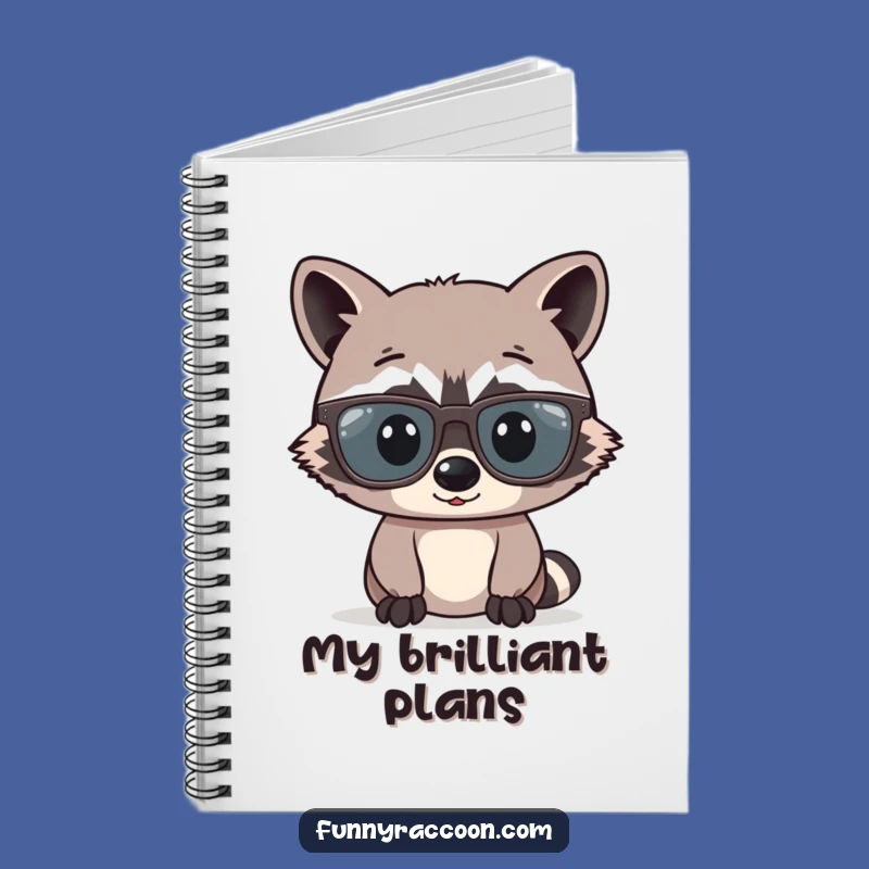 Funny Raccoon Glasses Notebook: Big Specs Journal, Hilarious Gift