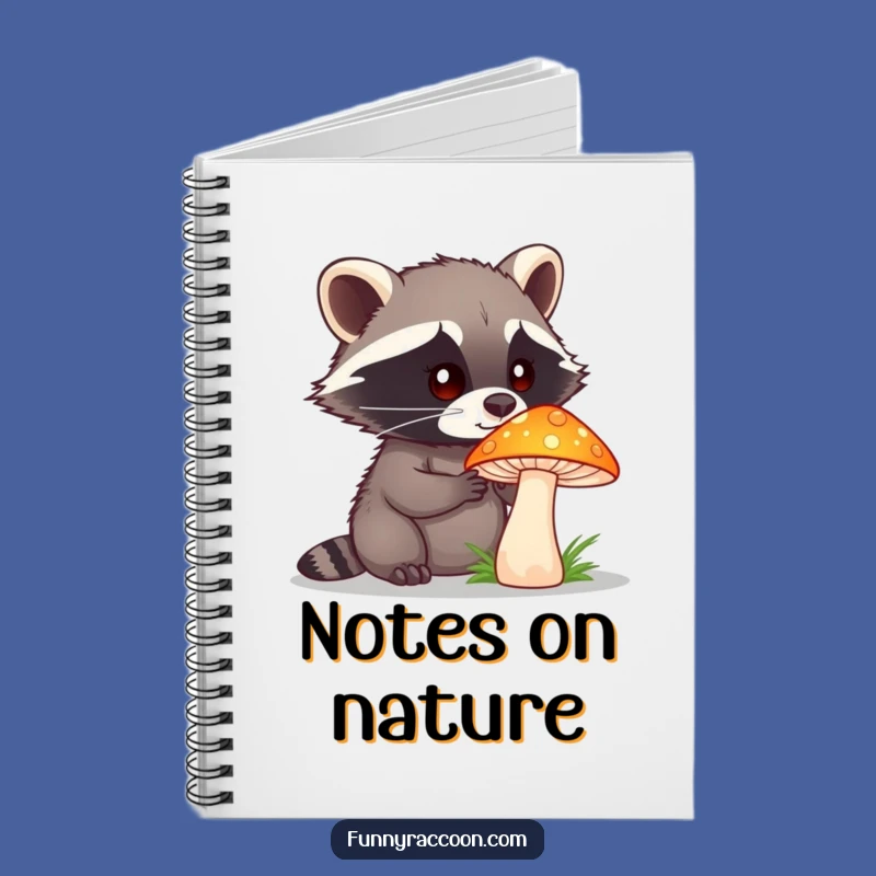 Funny Raccoon Mushroom Notebook: Curious Explorer Journal, Hilarious Nature Gift