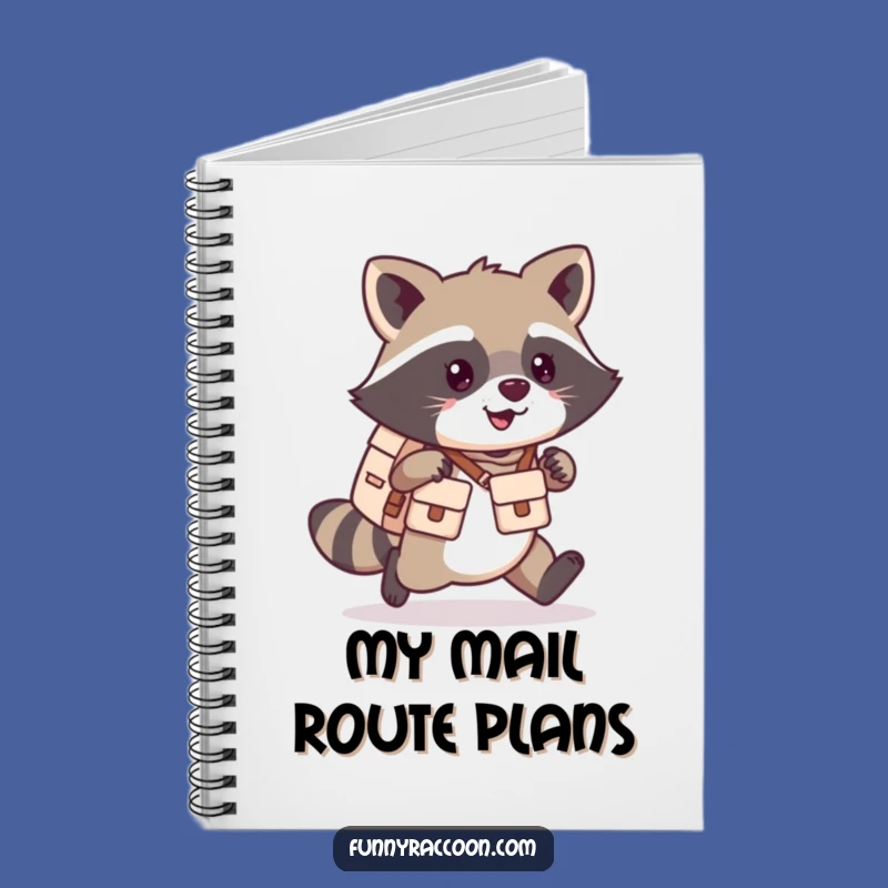 Funny Kawaii Raccoon Notebook - Hilarious Journal for Mail Lovers and Cute Fans