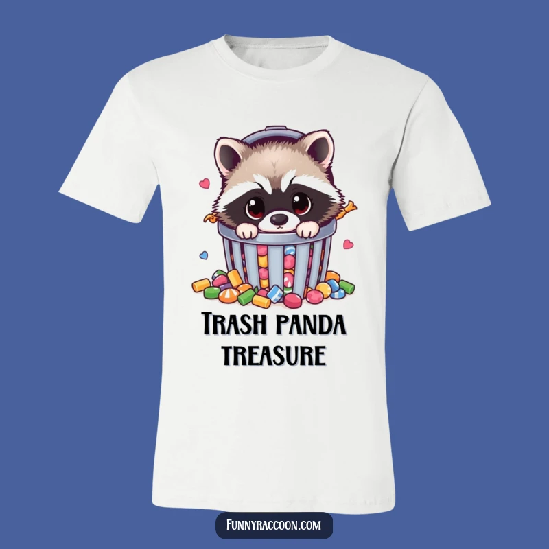Funny Raccoon Candy Trash T-Shirt - Curious Critter Tee Gift