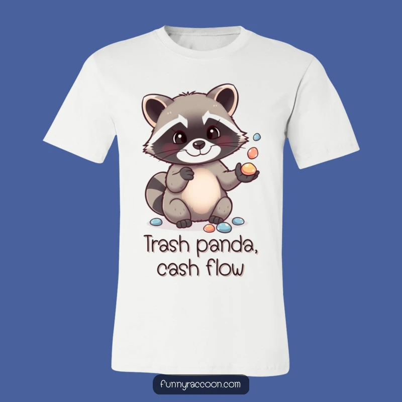 Funny Raccoon Pebble Juggling T-Shirt: Cute & Hilarious Outfit for Nature Fans