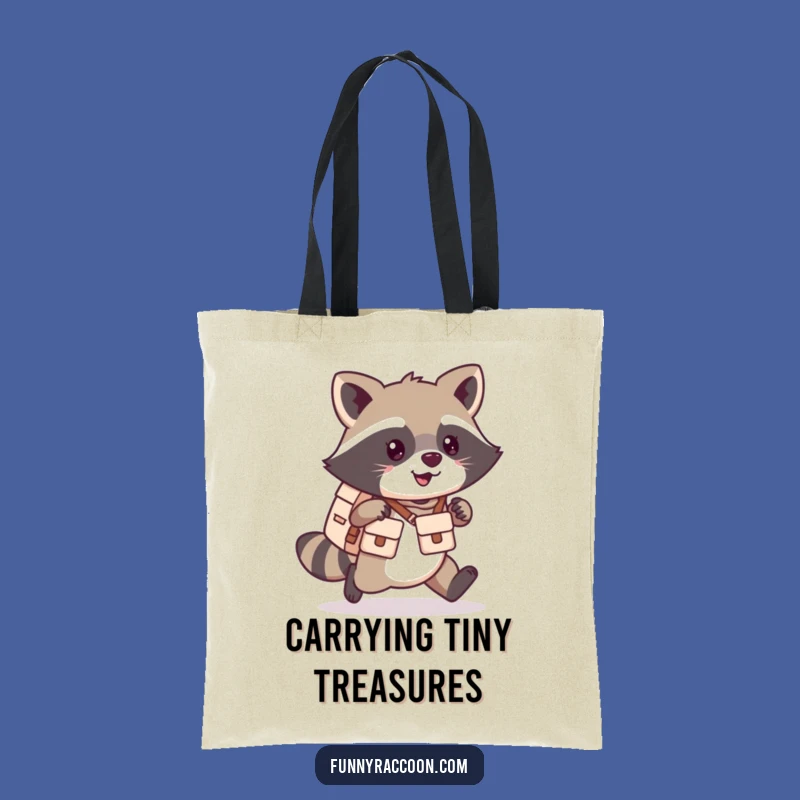 Funny Kawaii Raccoon Tote Bag - Adorable and Hilarious Accessory for Mail Lovers