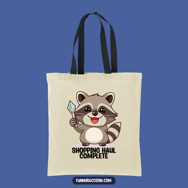 Funny Raccoon Treasure Tote: Carry Your Finds with This Hilarious Critter Bag